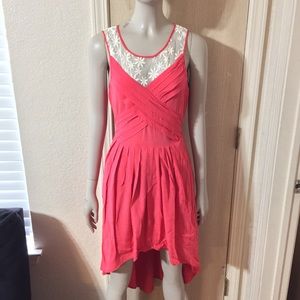 💝Umgee Coral/Pink High Low Lace Dress💝